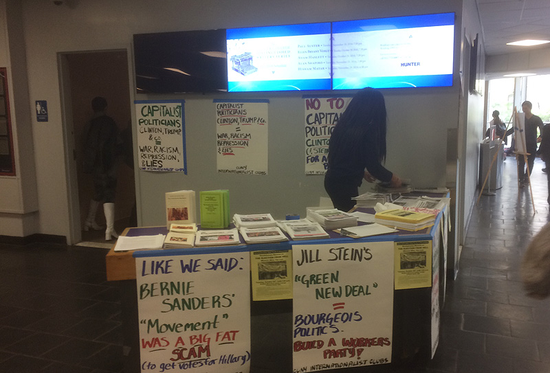 The Hunter campus is alive with political discourse.